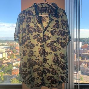 Reclaimed Vintage inspired Shirt with Rose print